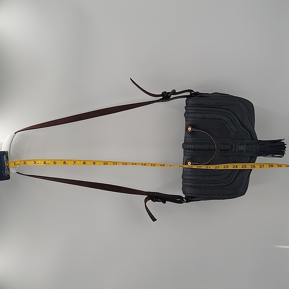 ANTHROPOLOGIE Holding Horses Saddlebag Fine Leather Satchel w Crossbody … - Picture 6 of 11